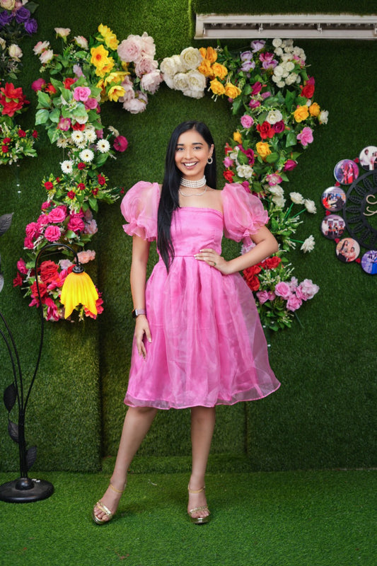 Pink Organza Barbie puff dress