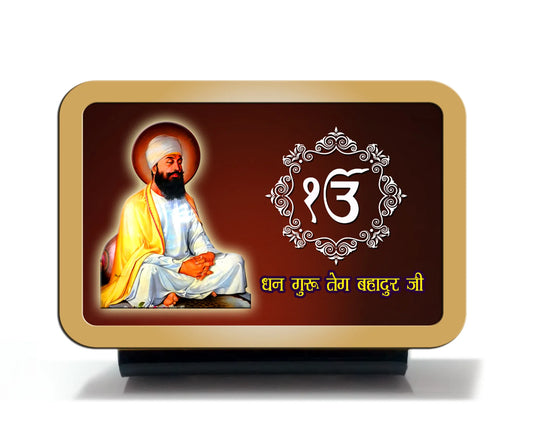 GURU TEGBAHADUR JI CAR DASHBOARD WITH MANTRA