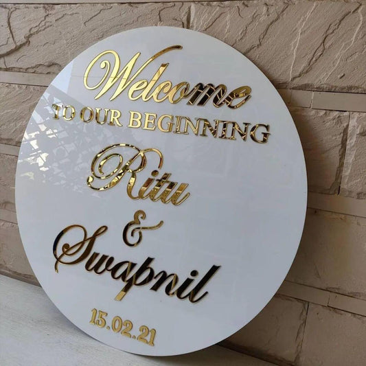 Circle Style Acrylic Name Plate