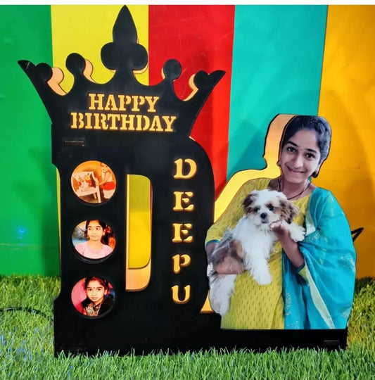 Crown Alphabet  3D Caricature LED Lamp