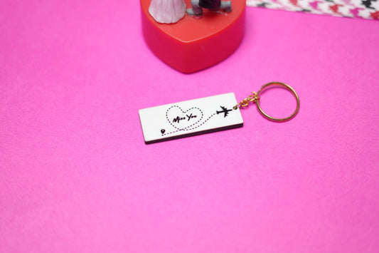 Miss You Love Keychain