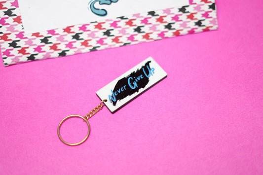 Never Give Up Keychain