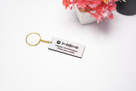 Spotify Happy Anniversary Keychain
