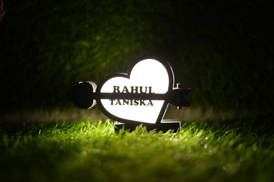 Customised Couple Heart Wireless Lamp