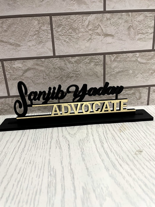 Table Golden name plate