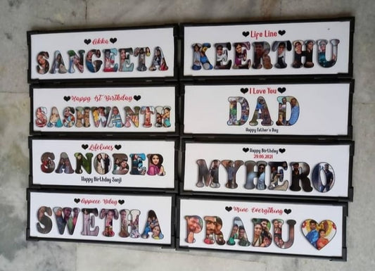 NEW SQUARE PHOTO NAME PLATE