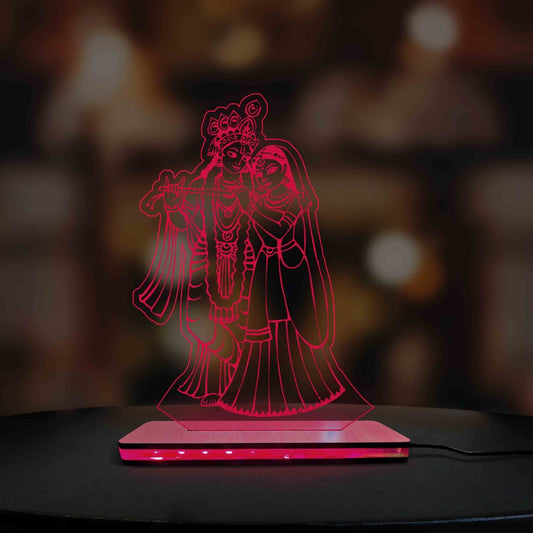 Radha Krishna engraving led table top