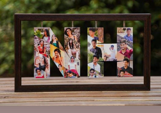 Customised wooden alphabet hanging frame