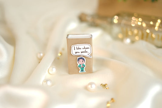 I like When You Smile Match Box