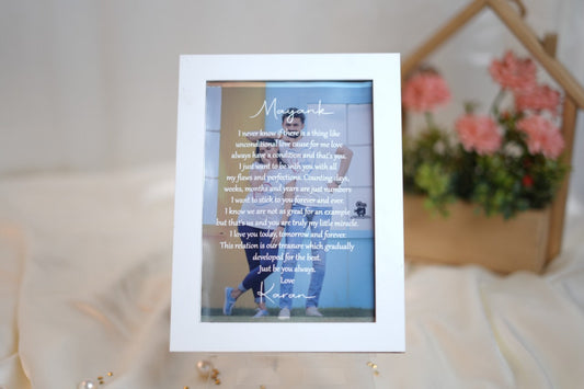 Photo message acrylic frame