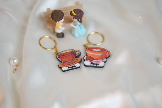 Tea couple keychain