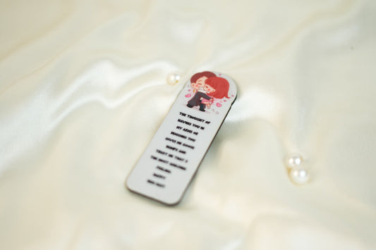 Hug Day Wooden Bookmark