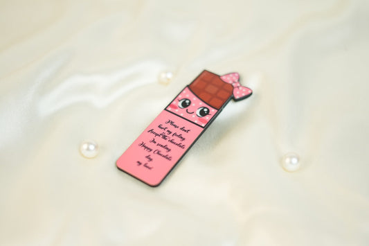 Chocolate Day wooden bookmark