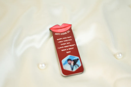 Kiss Day Wooden Bookmark