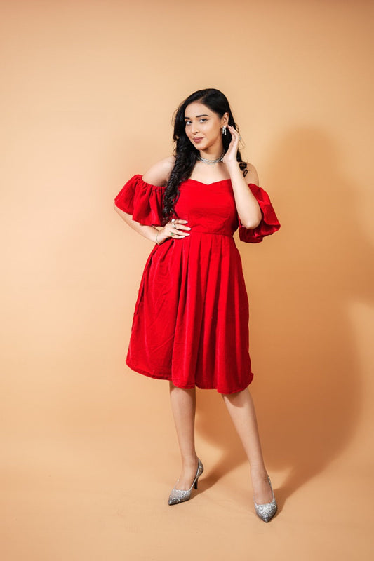 Valentine Red Velvet Umreth Dress