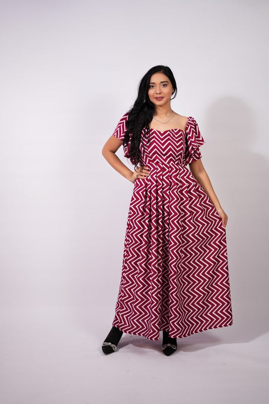Abstract Patten Gown plus