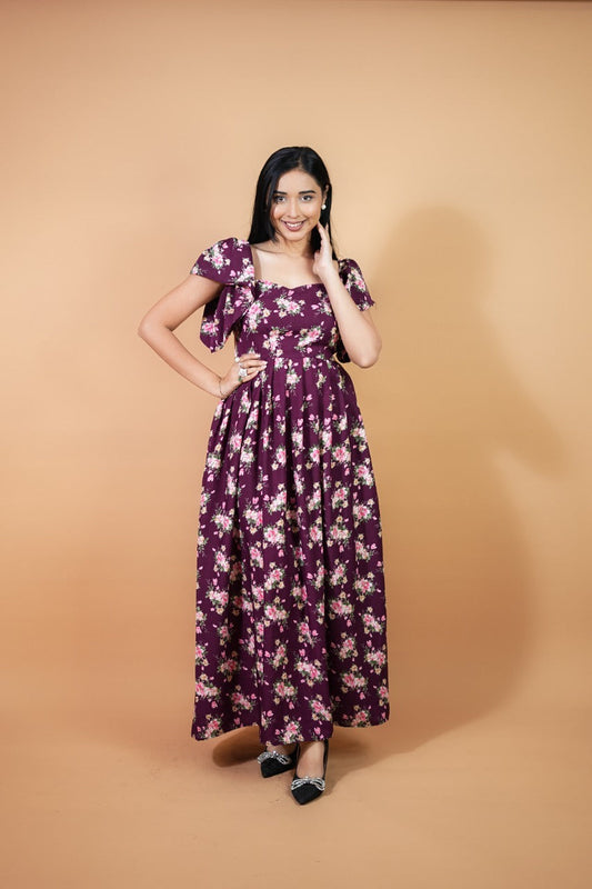 Vivien Floral Printed Gown plus