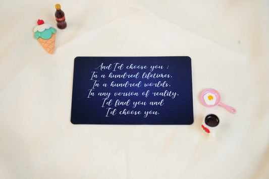 Wallet card message 101