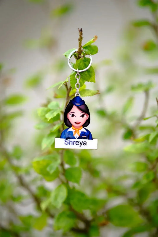 Air hostess Keychain