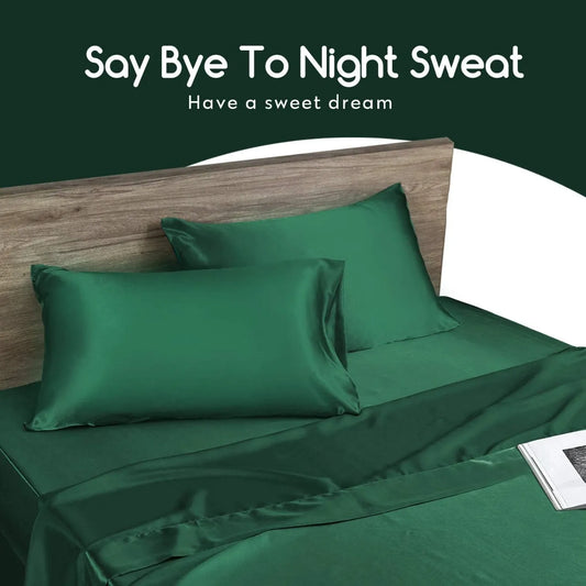 Green Satin Beauty Pillowcase