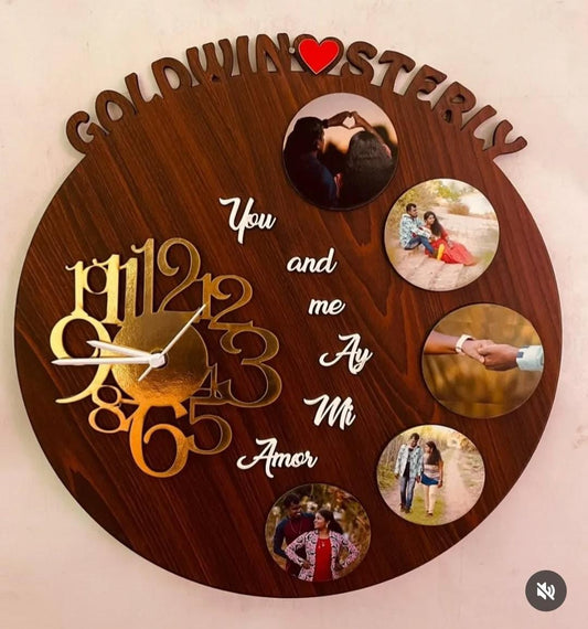 Customised Couple Wall Clock