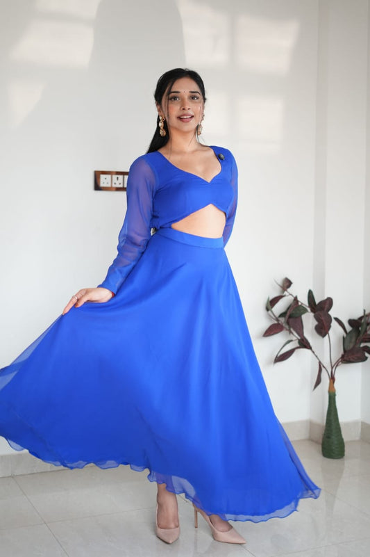 Blue Georgette Dress
