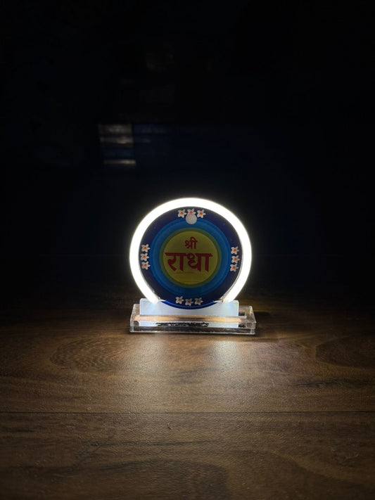 Radha Name Mini Neon Ring Lamp