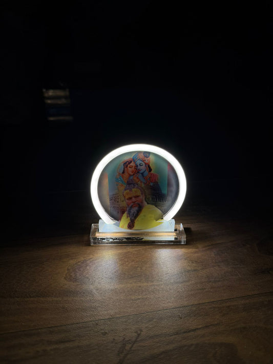 Premanand Ji Maharaj Mini Neon Ring Lamp