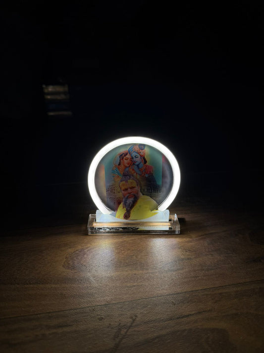 Premanand Ji Maharaj Mini Neon Ring Lamp