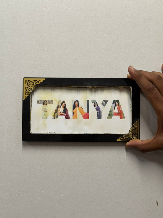 Customised Burning Name With Photo Frame