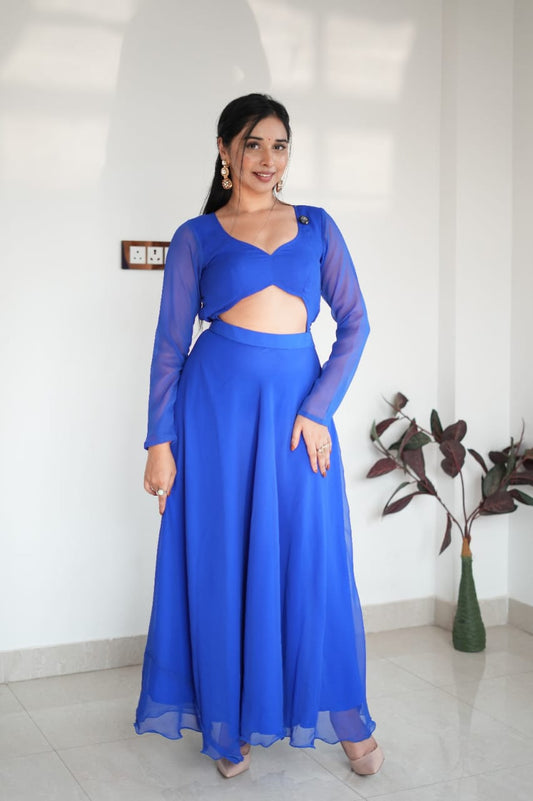 Blue Georgette Dress