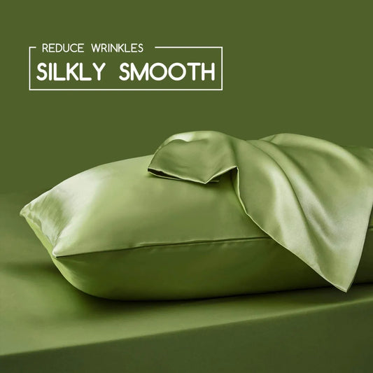 Parrot Green Satin Beauty Pillowcase