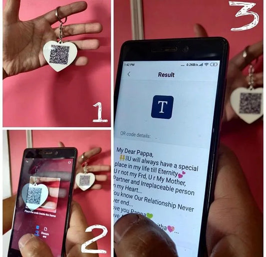 Hidden text keychain