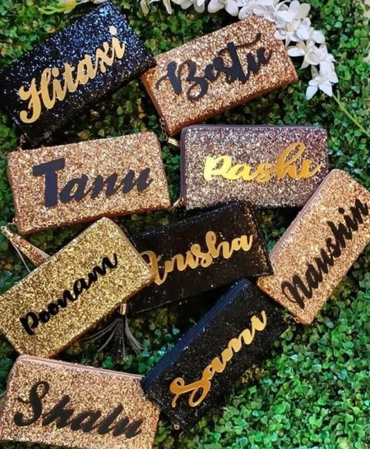 Personalized Glitter Wallet