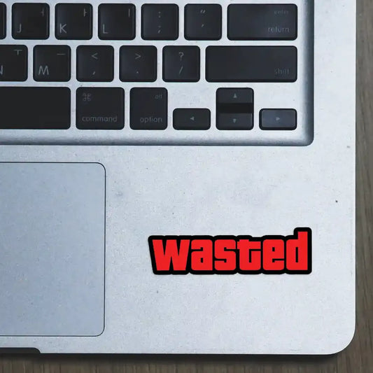 Wasted Laptop Sticker