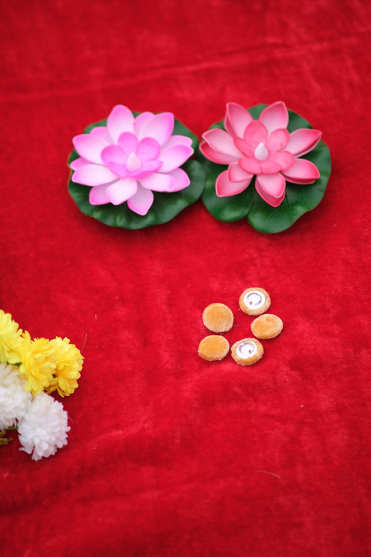 Yellow velvet Button Pack of 5