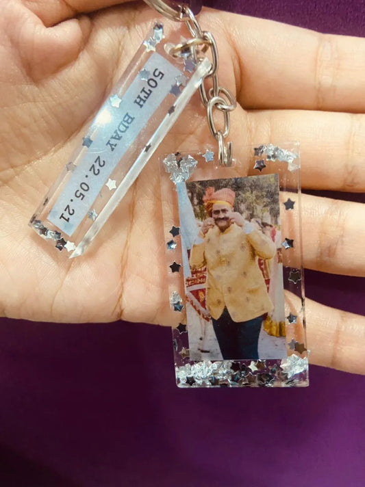 Photo plus Message keychain