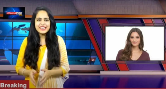 Breaking news video beautiful girl