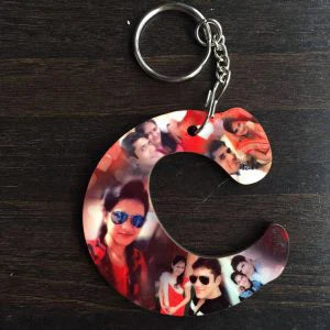 Alphabet With Photo KeyChain