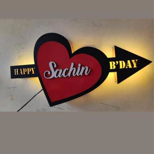 Happy B'Day Arrow Lamp