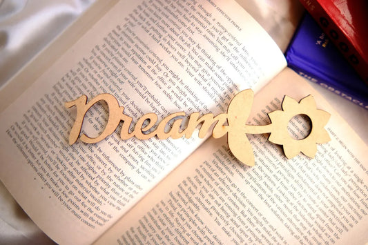 Personalised Floral Wooden Bookmark 03