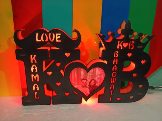 Couple Monogram Lamp