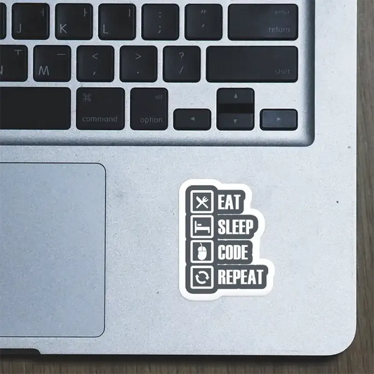 Eat Sleep Code Repeat Laptop Sticker