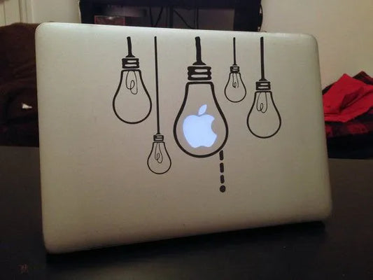 Bulbs laptop sticker
