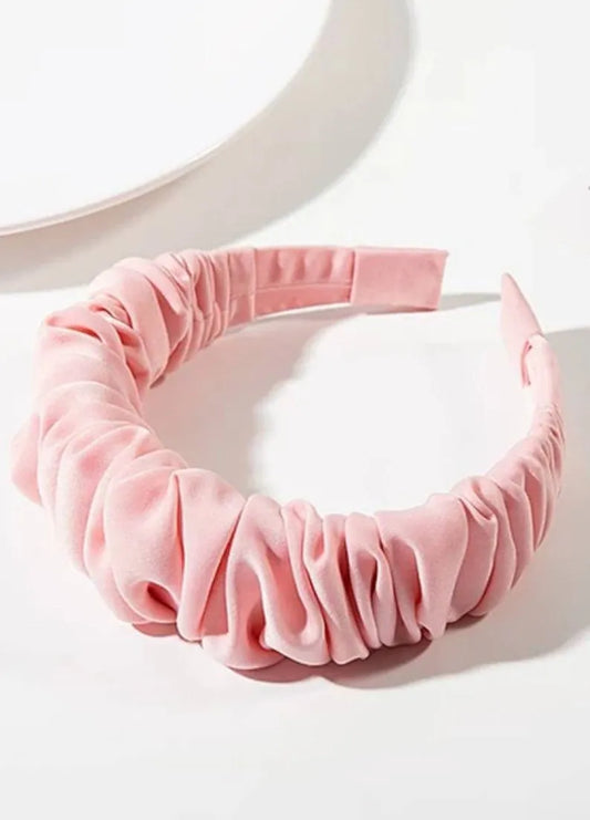 Watermelon satin scrunchie hairband