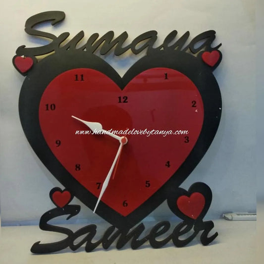 Couple Heart Clock