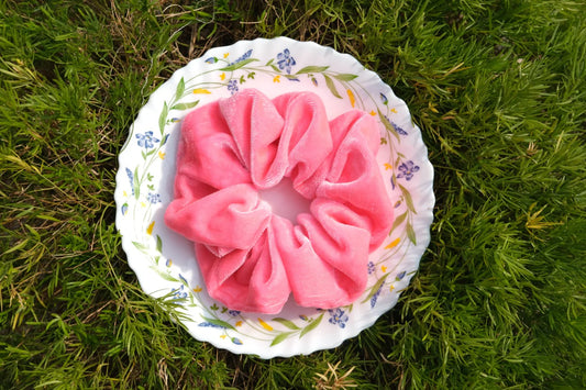 Baby Pink velvet scrunchie