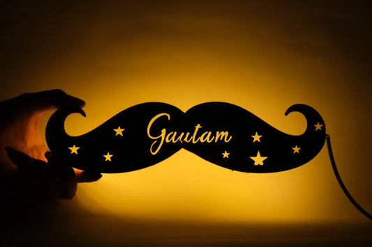 Personalised Moustache Lamp