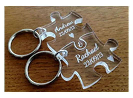 Glass Couple Keychain