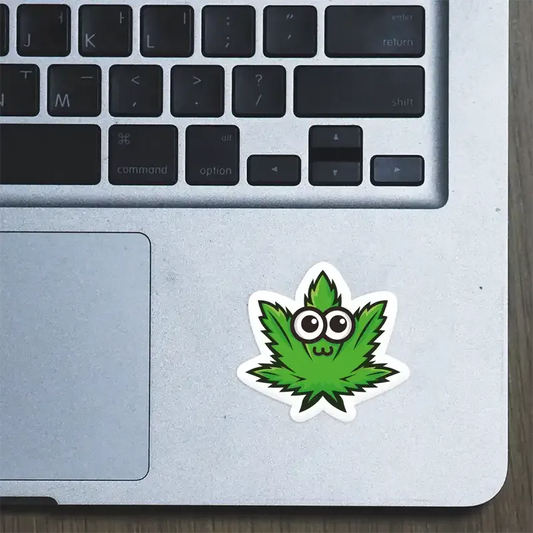 Weed Leaf Laptop Sticker